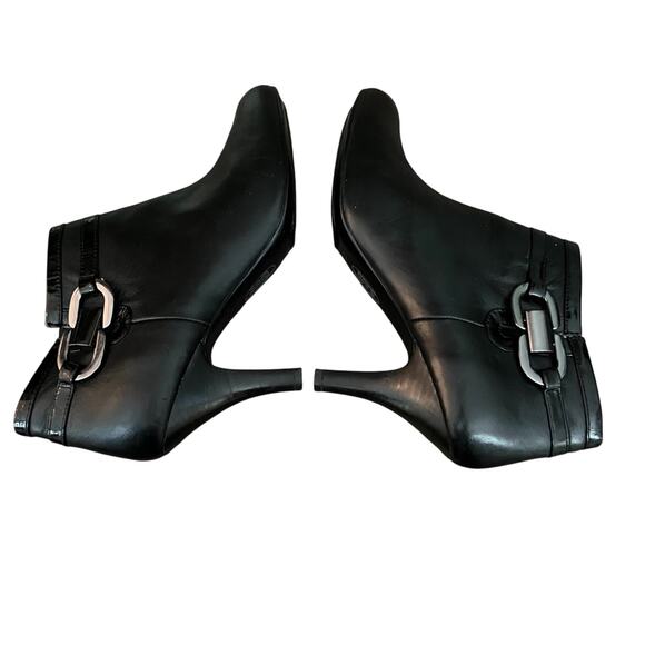 Sofft Womens Leather Ankle Booties Heels Size 10 M Belvedere 1048101 Black - Picture 5 of 10